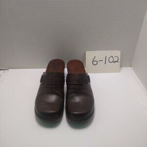 CROFT& BARROW Brown Slip on CLOG SHOE SIZE 11 Medium Pre-owned